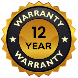 12 year warranty badge