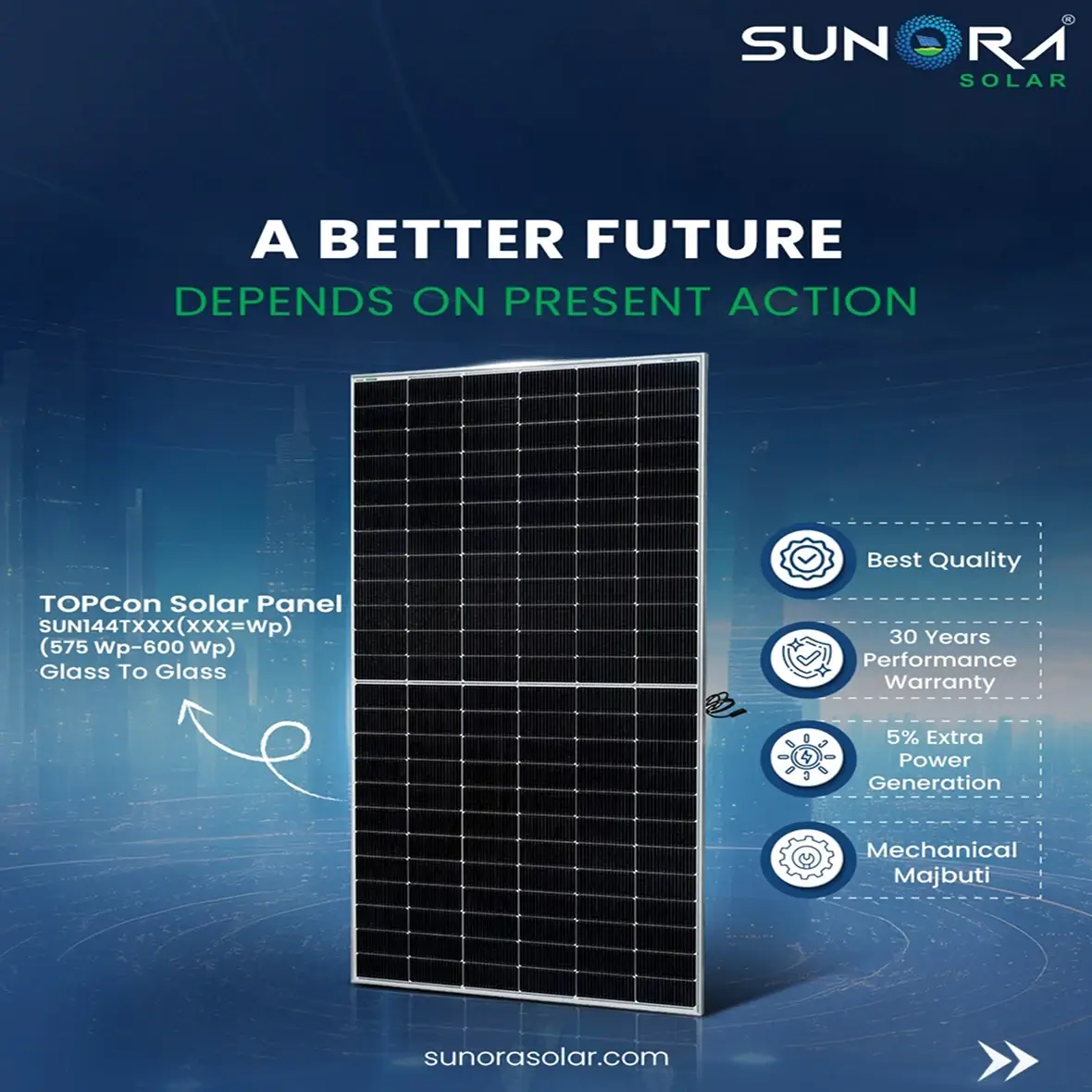 TOPCon Solar Panel (575Wp-600Wp)