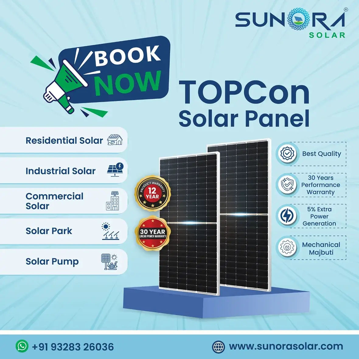 TOPCon Solar Panel (575Wp-600Wp)